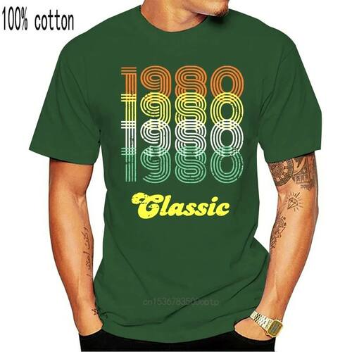 100% Cotton O-neck Custom Printed Tshirt Men T Shirt 1980 Cl