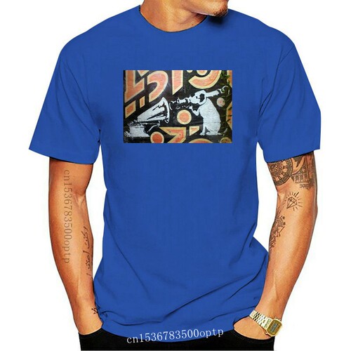 New Hmv Dog Banksy - Graphic Cotton T Shirt Short & Long Sle