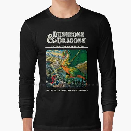 & Retro Cover 100% Cotton Long Sleeve T Shirt And D20 D And