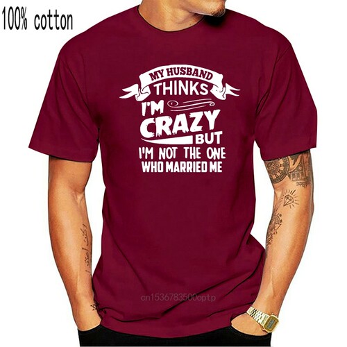 Vintage Summer My Husband T-Shirt For Men Hipster Famous Com