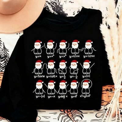 Math Teacher Christmas Hoodie Christmas Math Teacher Pullove