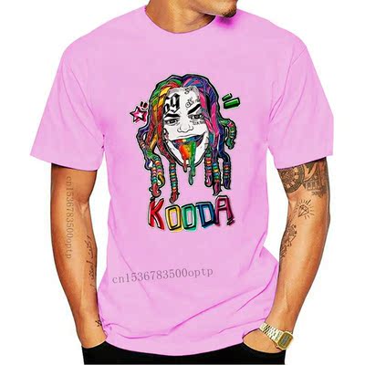 New 2021 6Ix9Ine Artwork Mens Black T-Shirt Size S-2Xl Vinta