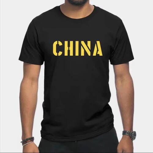 2025 New Army Fan T Shirt China Printed Tactical Loose Round