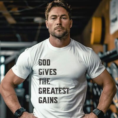 Christian Gym Shirt Weightlifting Workout Tee Jesus Apparel