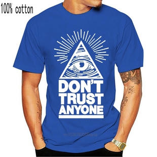 Men t shirt Illuminati Fashion Brand Dont Trust Anyone Graph