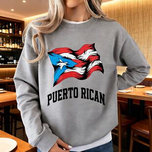 Puerto Rican Flag Printed Clothing Boricua Pride Tops Puerto