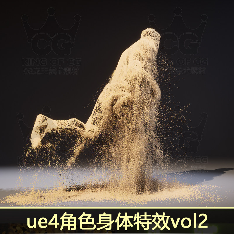 ue4虚幻人物角色身体消散消失特效粒子character body fx vol.