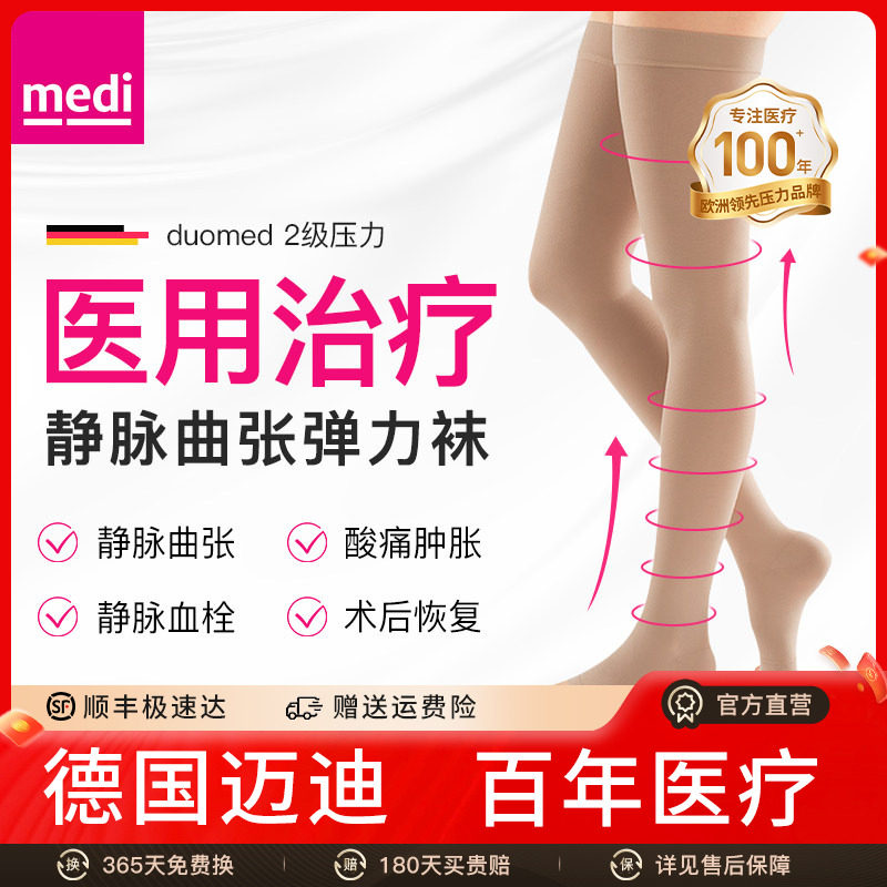 德国进口medi官方迈迪静脉曲张医用弹力裤袜绑带治疗型二级压力女