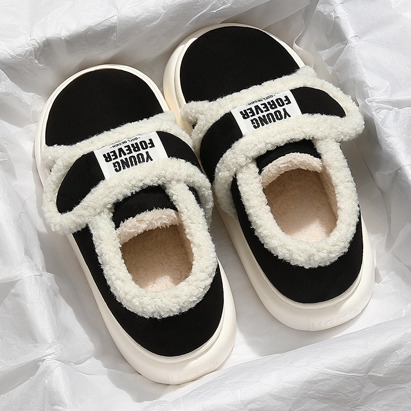 魔术贴雪地靴加绒保暖棉鞋冬季