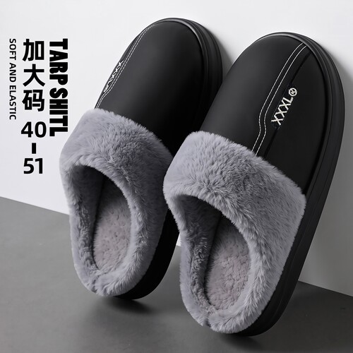 防水棉拖鞋男款2026新款防滑保暖