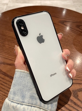 适用苹果xsmax手机壳iphonex透明xr硅胶x电镀iphone全包xmax镜头xsxmax防摔ip10简单9女8x男iponex新款mαx套