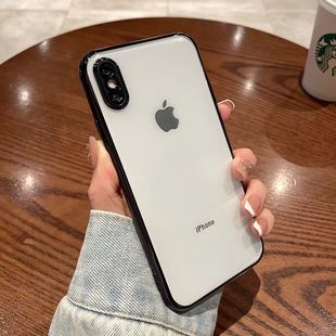适用苹果xsmax手机壳iphonex透明xr硅胶x电镀iphone全包xmax镜头xsxmax防摔ip10简单9女8x男iponex新款 mαx套
