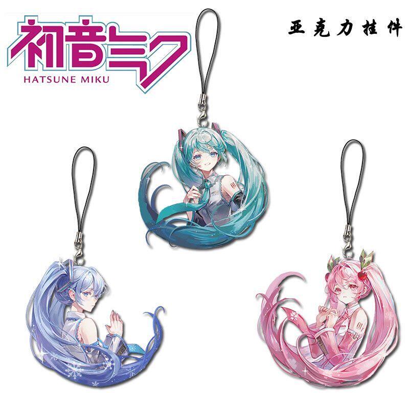 初音未来手机链亚克力挂件