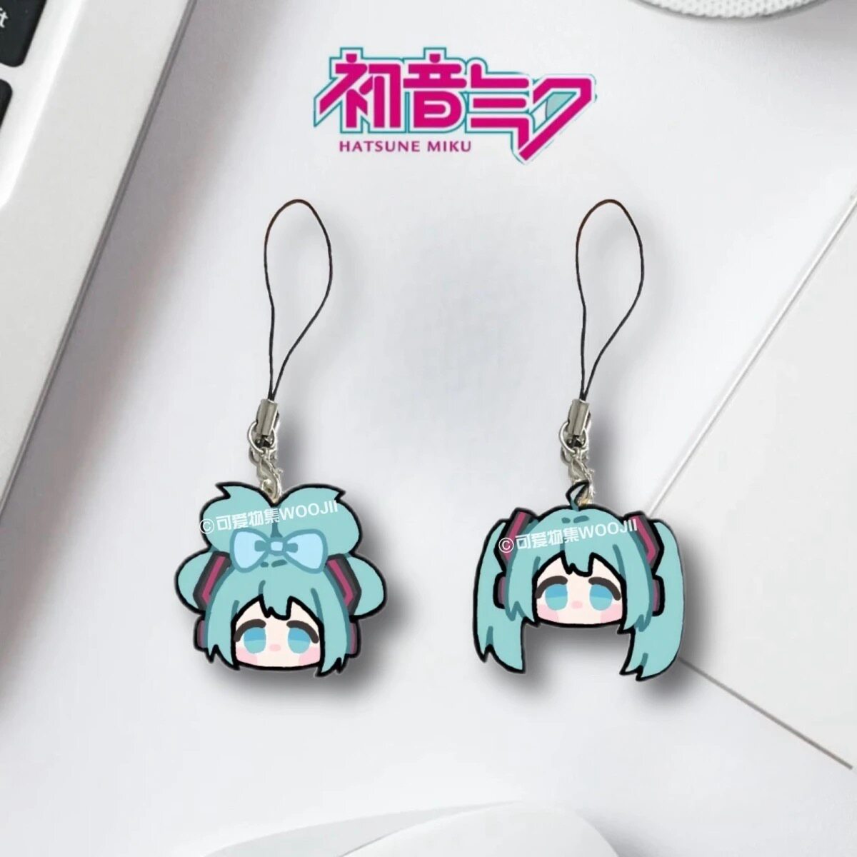 初音未来Q版亚克力手机链