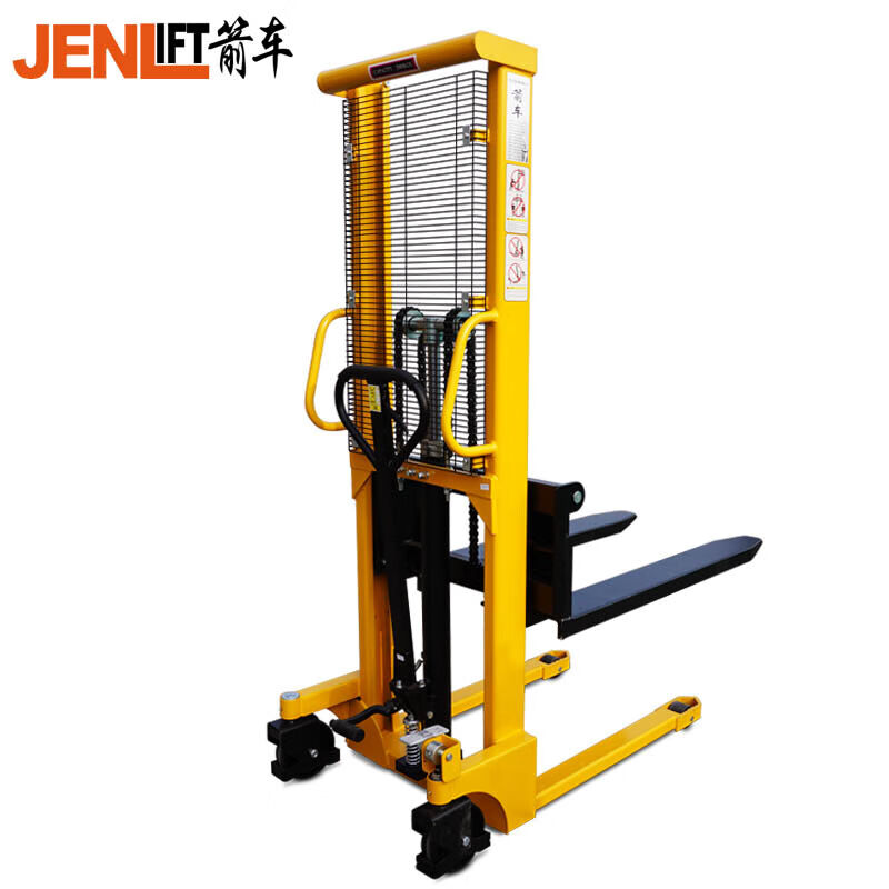 箭车（JENLIFT）叉车手动液压堆高车升降机铲车装卸升高堆垛车1吨