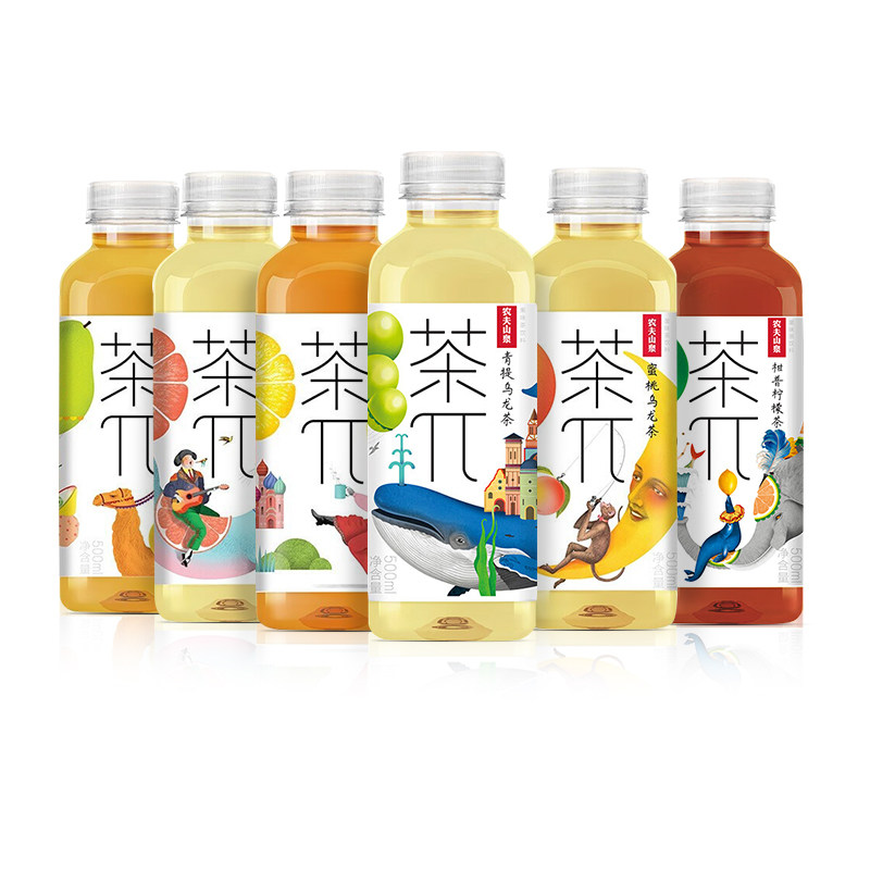 农夫山泉茶π(茶派)茶饮料水果茶味饮料夏季饮品整箱装