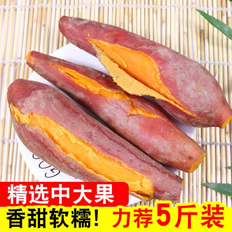 红薯新鲜板栗薯农家自种蜜薯烤地瓜沙地红黄心番薯小山芋10斤糖心