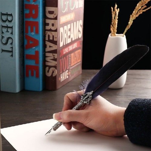 Retro Feather Dip Pen Stationery Quill Fountain Pens