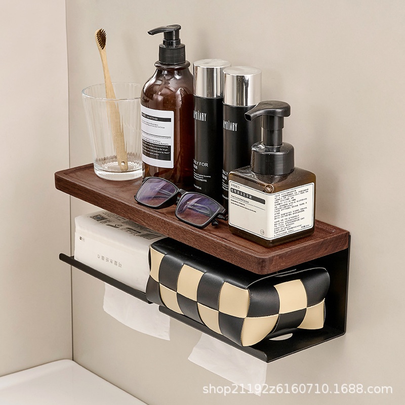 卫生间厕纸盒浴室厕所纸巾盒免打孔洗手台卫生纸置物架手纸抽纸盒