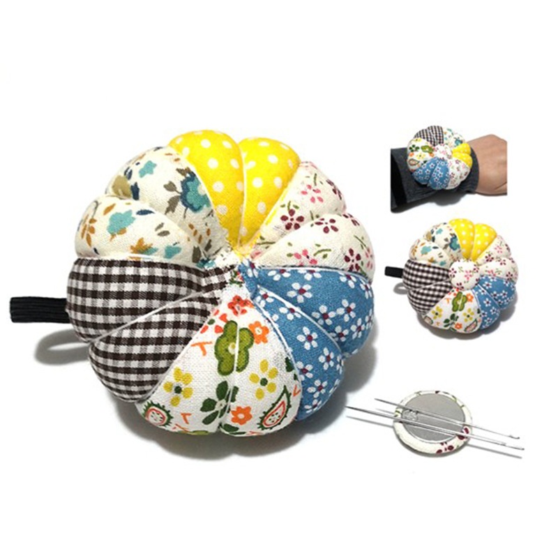 跨境手工具吸针器针插两用针扎DIY针垫磁力手腕南瓜插针包 E433