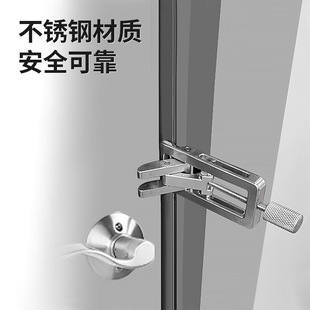 便携式门扣锁 临时房门档顶门器阻门器旅行防盗锁免打孔门把手锁