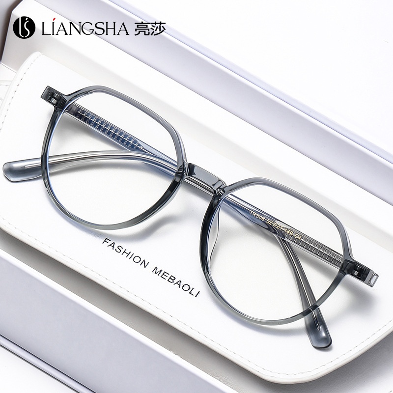 透明灰插针高级感板材脚眼镜框近视男女配镜防蓝光素颜丹阳眼镜架