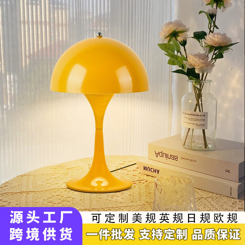 跨境丹麦蘑菇台灯床头高级感花苞灯复古个性充电触摸氛围装饰台灯,家装灯饰光源,装饰台灯,淘宝优惠券,粉丝福利购,淘宝优惠卷
