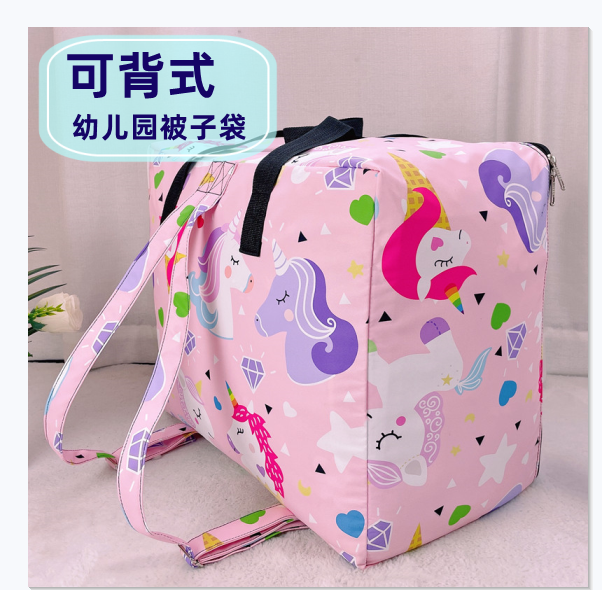可背式幼儿园被子收纳袋儿童专用防水双肩小学生午睡袋被褥背包
