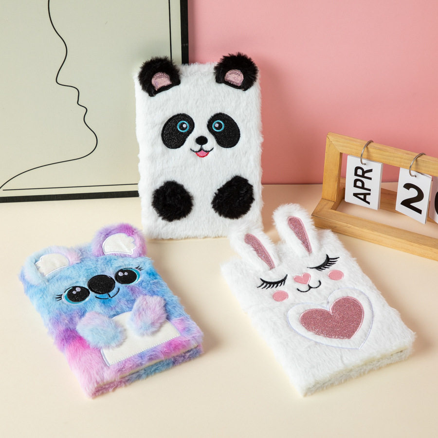 Unicorn Plush Notebook Pink Soft Girl Notebooks Dia Handbook