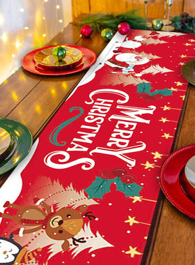 Christmas Table Runners Kitchen Decorations Linen Mats