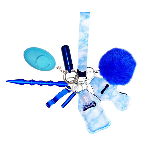 Key chain set 11-piece set aluminum body alarm for women