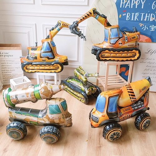 3D boy car toy balloon birthday decoration scene layout