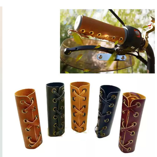 Leather bicycle handlebar cover electric bike handlebar cove