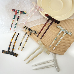 Shaped Hair Woman Hairpins Girls For Tortoiseshell ate Pin