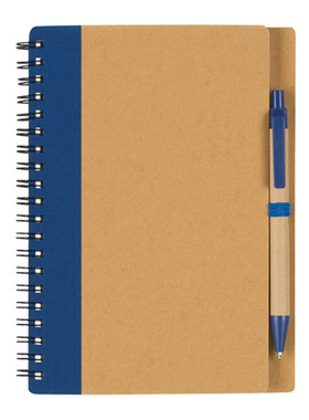 Coil print logo with pen notepad Notepad gift kraft paper