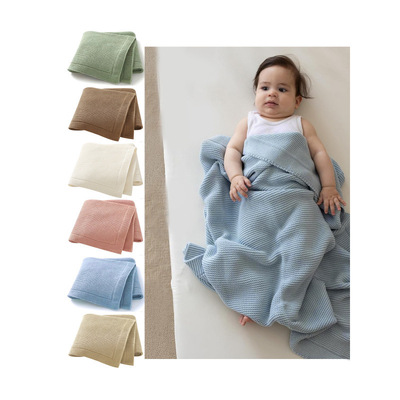 Baby hug blanket, pure cotton knitted multifunctional cover