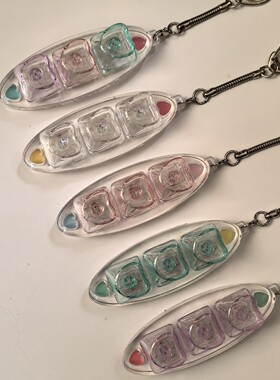 Small boat transparent keyboard cartoon press keychain
