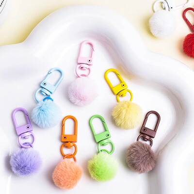 Plush Ball Keychain DIY Pendant Door  Accessories Pendant