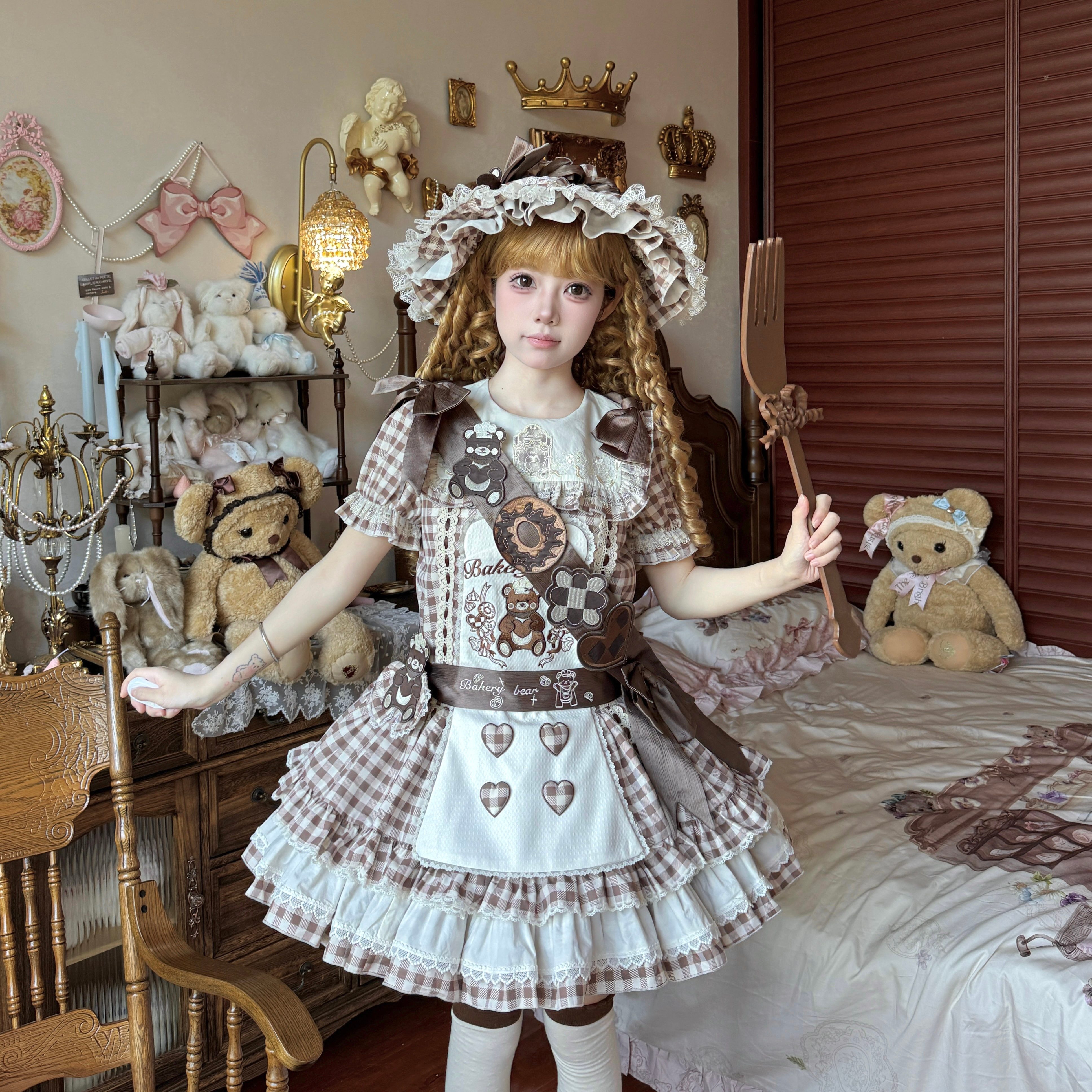 【尾款】格林城堡古董熊熊三团低腰doll感Lolita尾款