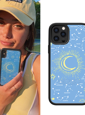 15pro欧美ins风蓝色星座iPhone11月亮xrs适用苹果12promax手机壳8plus/13/14
