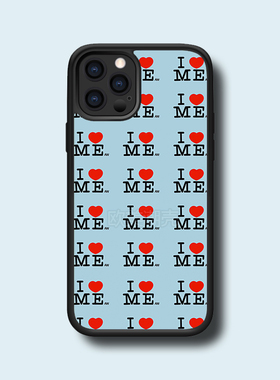 iPhone17Pro欧美风14超火15plus我爱自己蓝色13/xr适用苹果12promax手机壳16