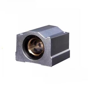 半铜铝座自润滑轴承无油衬套石墨铜套座箱式滑块SCS16 20 25 30L