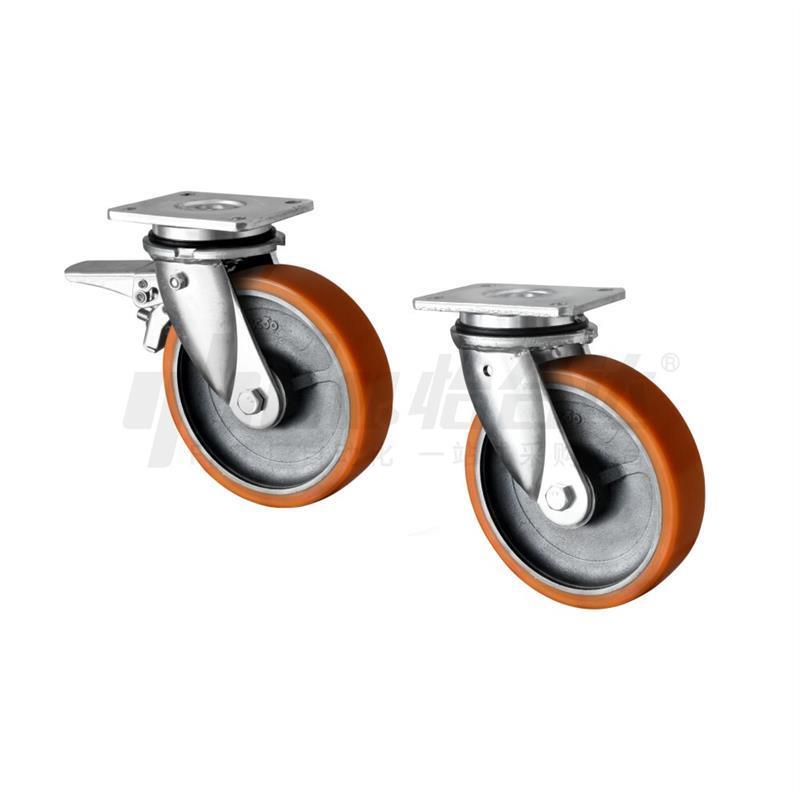 替代怡合达CPM85-D125-BE/AD欧式脚轮 平底活动型