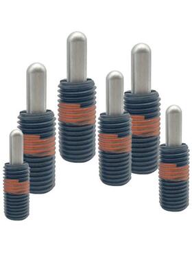 轻载短型弹性螺纹固定锁紧分度销弹簧柱塞PJLS10/12/16-5/10/1520