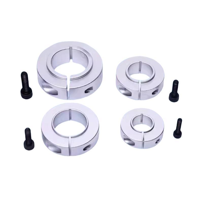 固定环凸台固定环光轴开口型限位光轴锁紧环铝合金加紧定位型挡圈