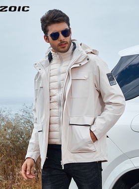 2025新款防风防泼水防寒保暖可拆卸羽绒内胆三合一两件套冲锋