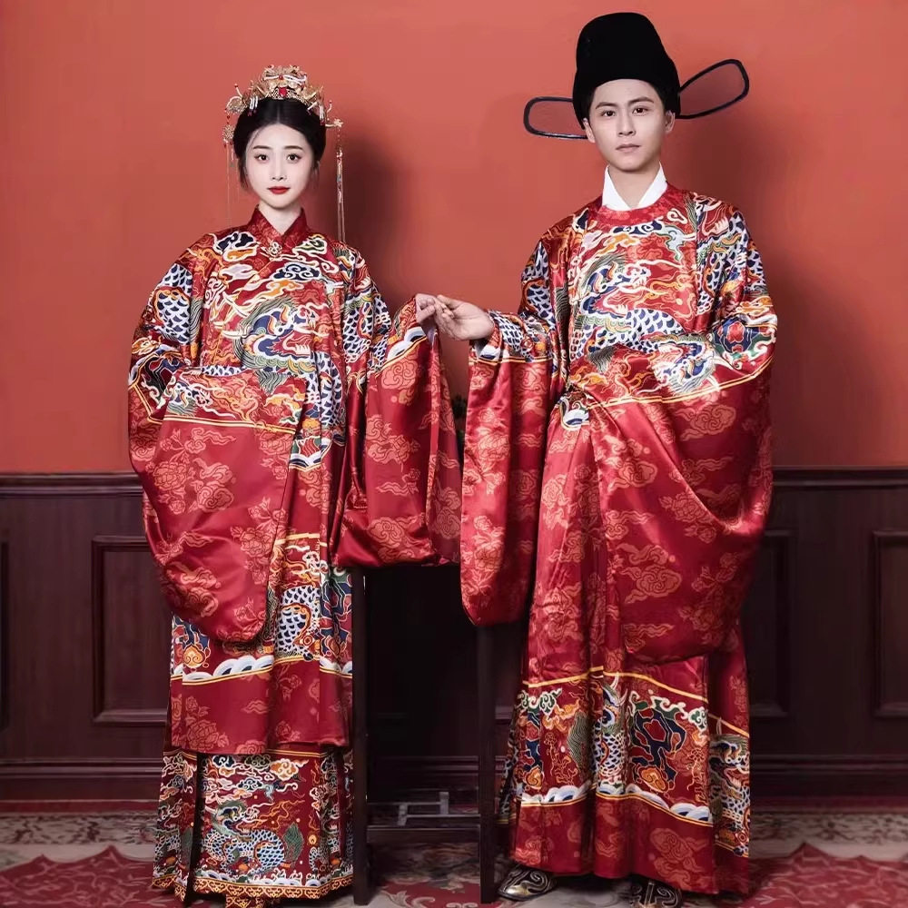 2026新款原创明制立领长袄圆领袍婚服重工刺绣织金马面裙春秋汉服