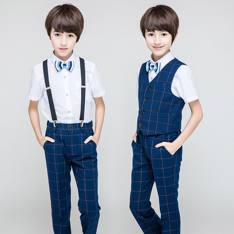 2026新款西装四件套小花童礼服男孩正装小学生西服男童钢琴主持人