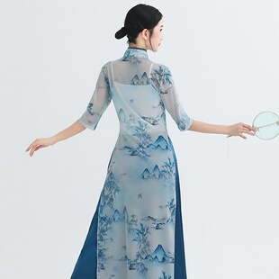 2026新款古典舞练功服女旗袍上衣中国风民族舞蹈裙裤宽松阔腿