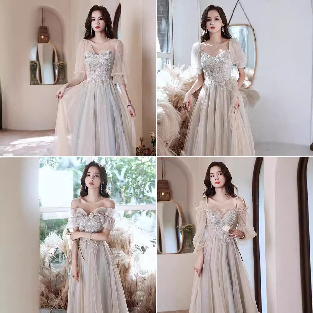 2026新款(清货)小众伴娘服毕业季姐妹团宴会显瘦闺蜜装伴娘团胖